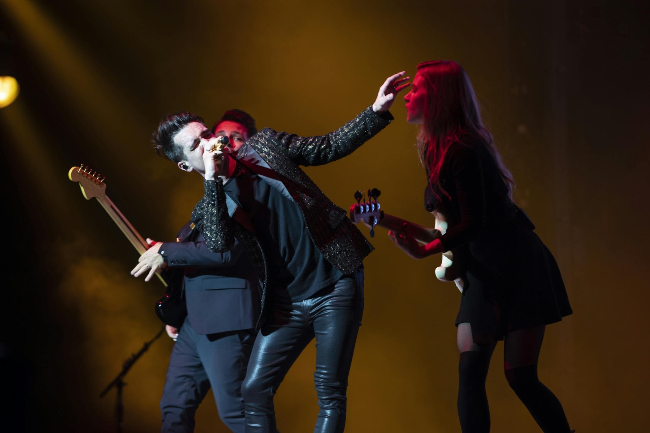 Brendon Urie, lead singer of Panic! at the Disco, performed at the Target Center in Minneapolis, Minn., on July 11, 2018.