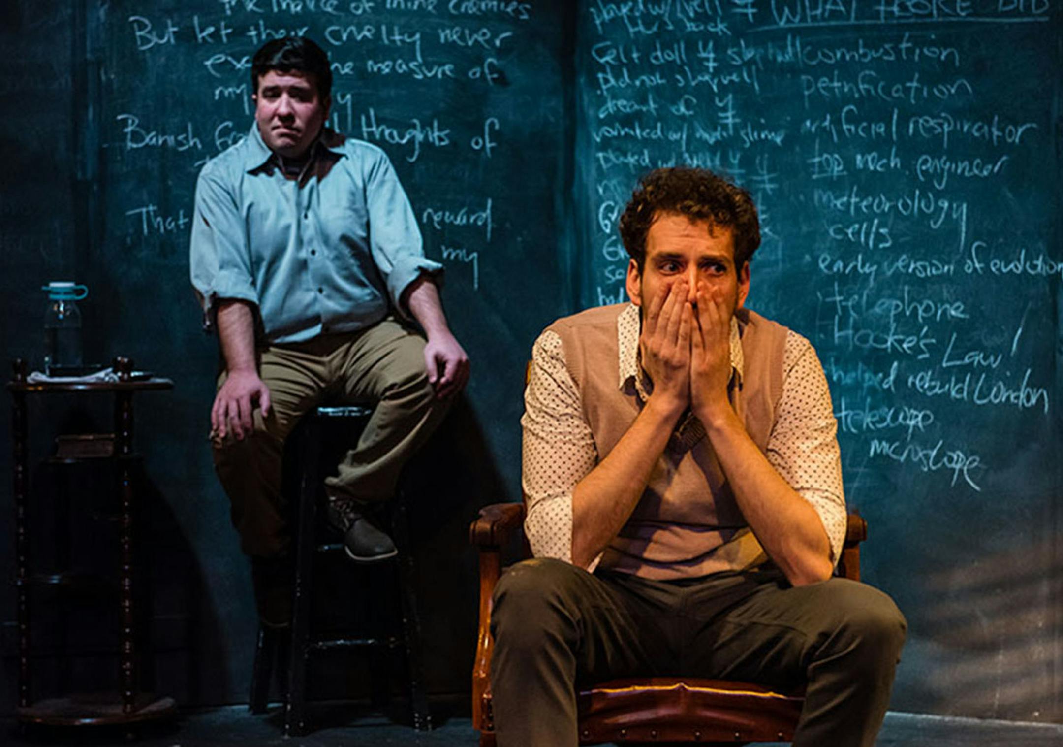 Michael Quadrozzi, left, and Paul LaNave in Theatre Pro Rata's "Isaac's Eye." Photo by: Charles Gorrill.