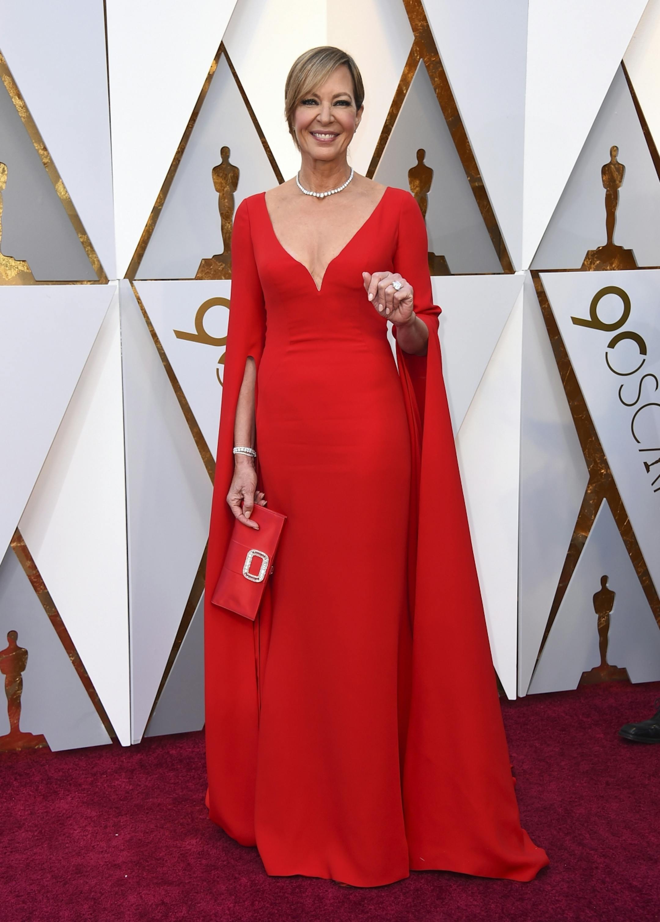 Allison Janney arrives at the Oscars on Sunday, March 4, 2018, at the Dolby Theatre in Los Angeles.