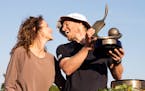 Peter Malnati celebrates with his wife, Alicia, after winning the Valspar Championship in Palm Harbor, Fla.