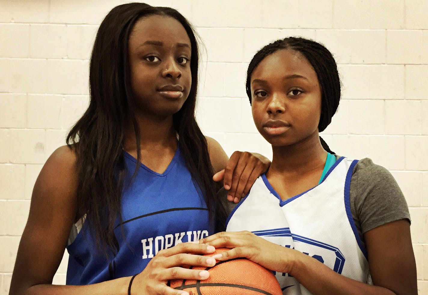 Two of Wolves rookie Andrew Wiggins' sisters, Angelica, 18, and Taya, 15, play basketball for Hopkins High School.