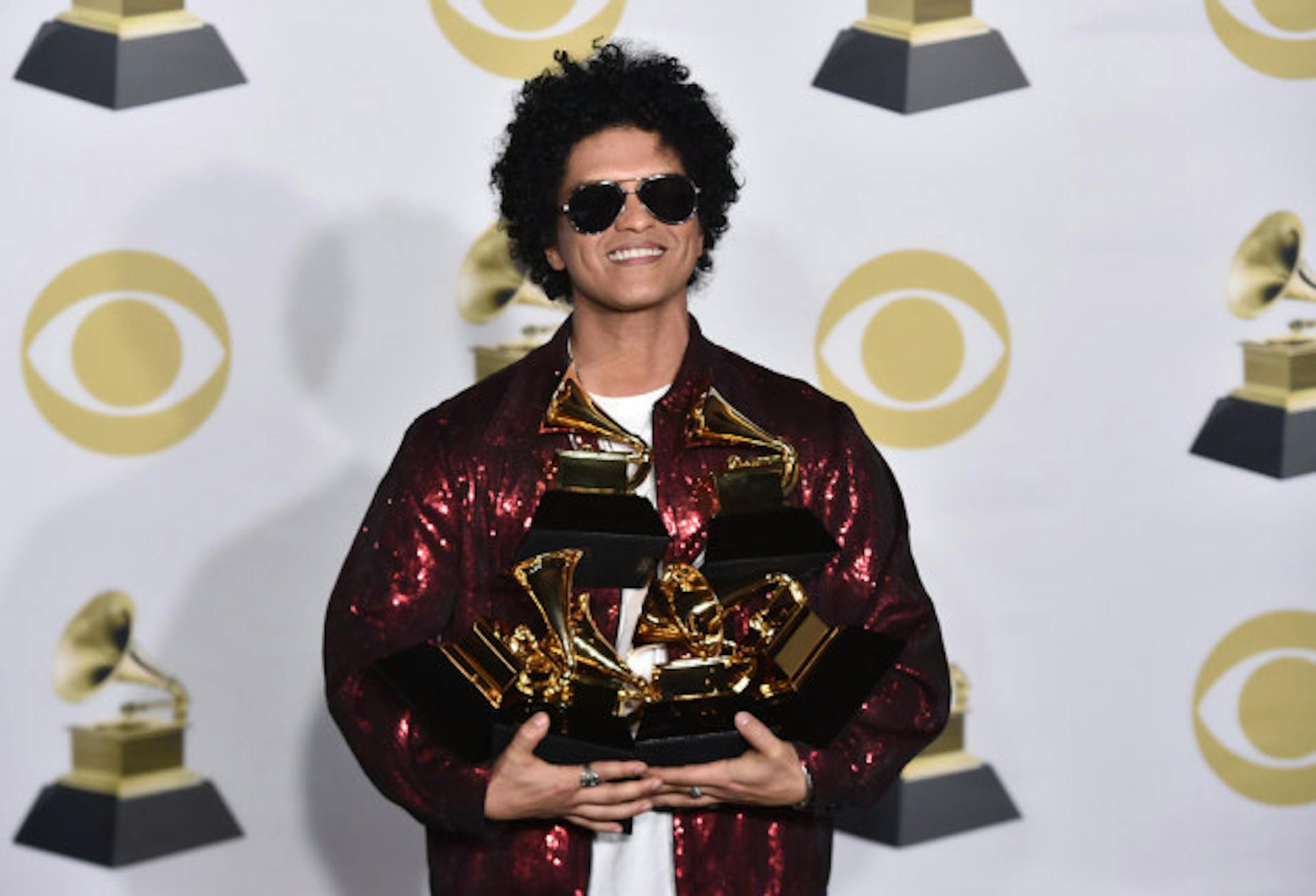 Bruno Mars cleaned up at the Grammy Awards last month. / Charles Sykes, Invision/AP