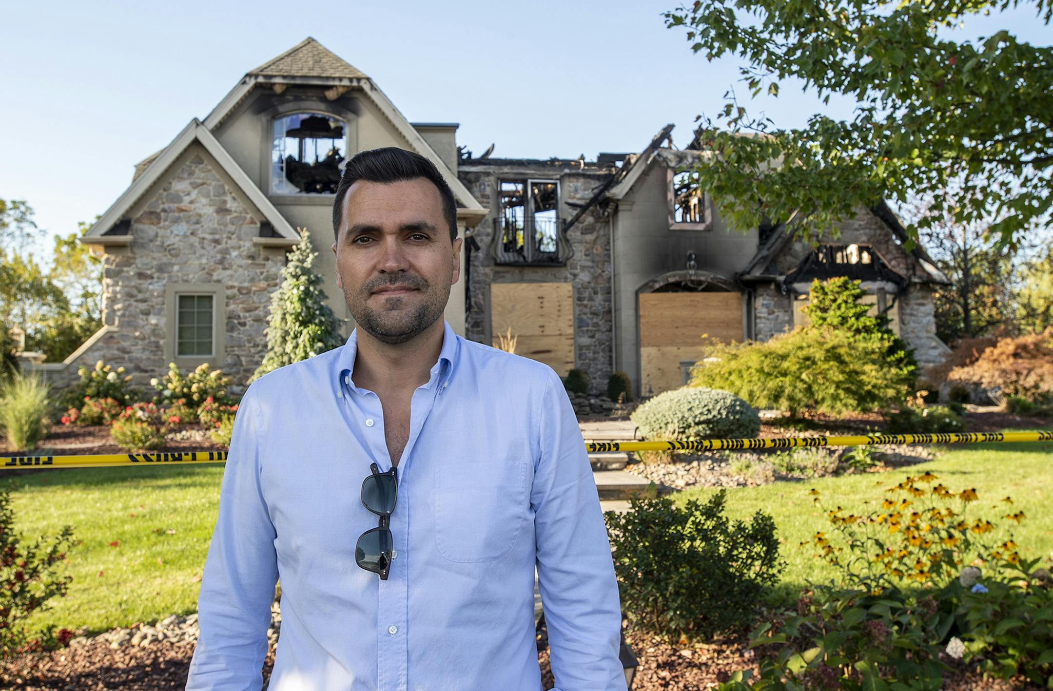 Upper Nazareth resident John Pequeno started an online fundraiser after his house burned down on Sept. 10, but instead of raising money for himself, Pequeno wants to raise money for the nine fire departments that responded to the blaze. (April Gamiz/The Morning Call/TNS) ORG XMIT: 1456204 ORG XMIT: MIN1910111536522483