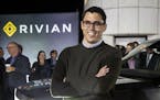 Rivian CEO R.J. Scaringe poses for a portrait after unveiling the Rivian R1T electric truck at an event at the Griffith Observatory on Monday, Nov. 26