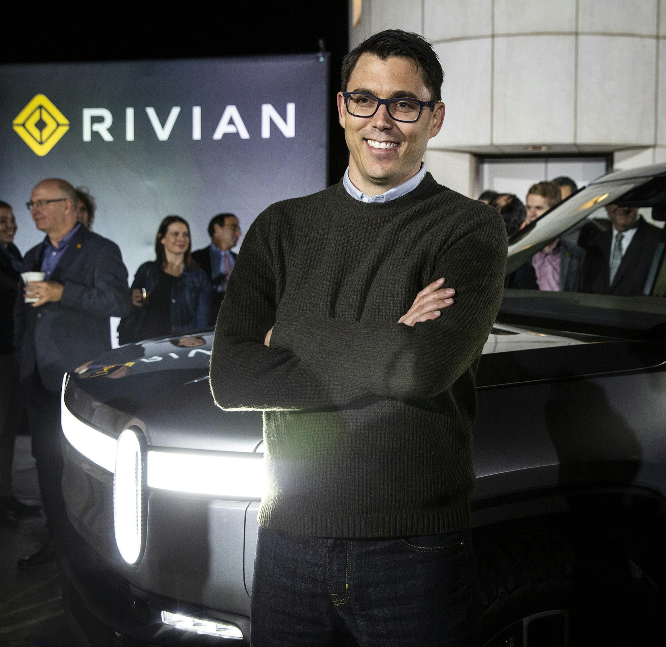 Rivian CEO R.J. Scaringe poses for a portrait after unveiling the Rivian R1T electric truck at an event at the Griffith Observatory on Monday, Nov. 26, 2018 in Los Angeles, Calif. (Kent Nishimura/Los Angeles Times/TNS) ORG XMIT: 1248906