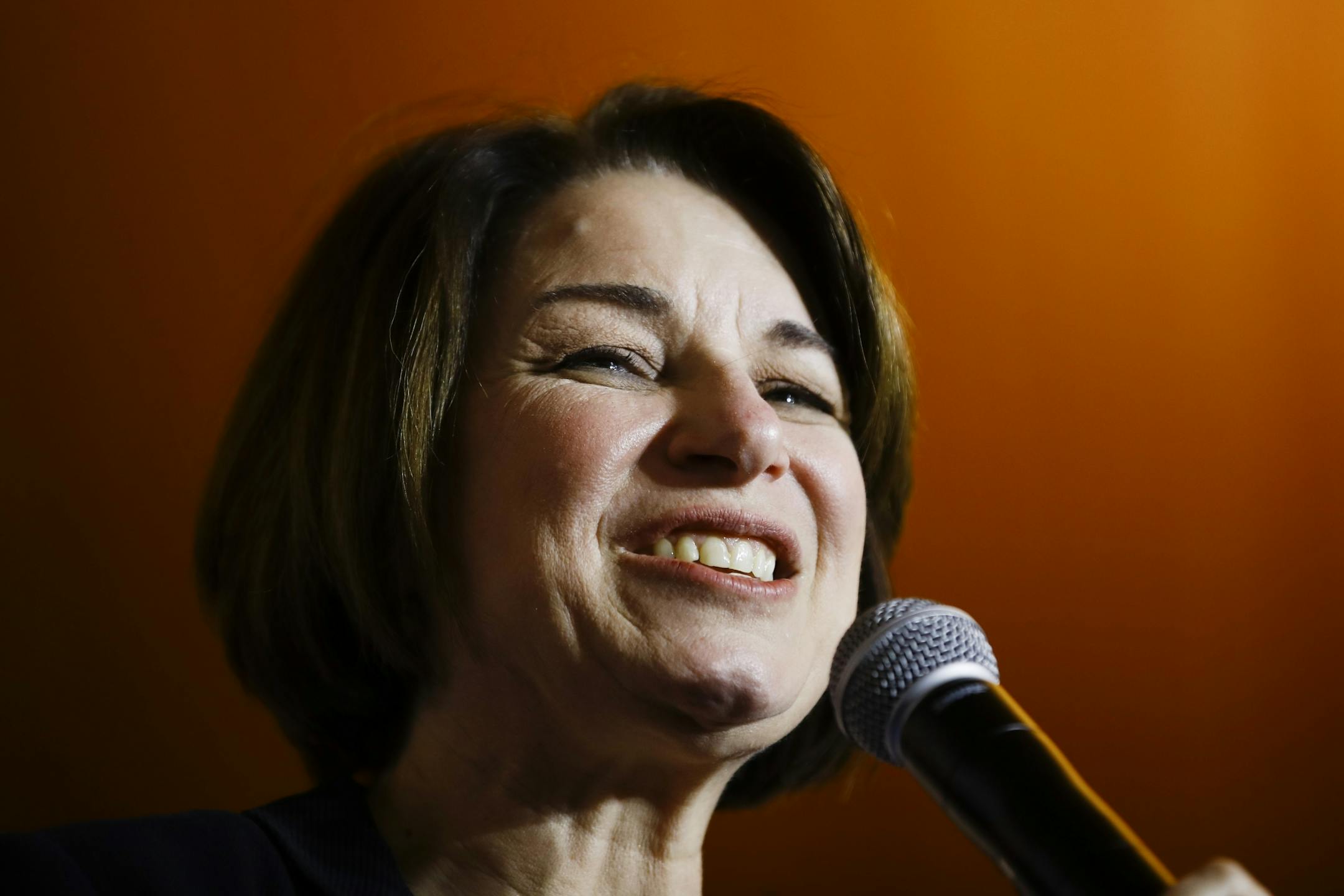 Democratic presidential candidate Sen. Amy Klobuchar, D-Minn., spoke during a campaign event in Charleston, S.C. Klobuchar will give a speech on the first night of the largely virtual Democratic National Convention.