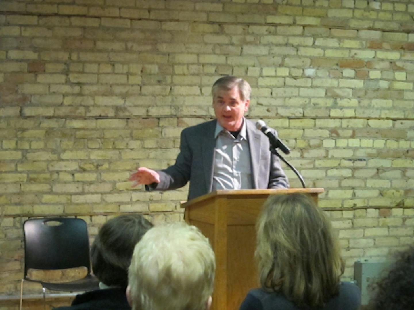 David Housewright was the keynote speaker on Sunday at the Minnpost Book Club Blast.