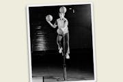 January 31, 1975 Gopher's Mike Monson At Practice While others shoot basketballs, he juggles ORG XMIT: MIN2014121917160442
