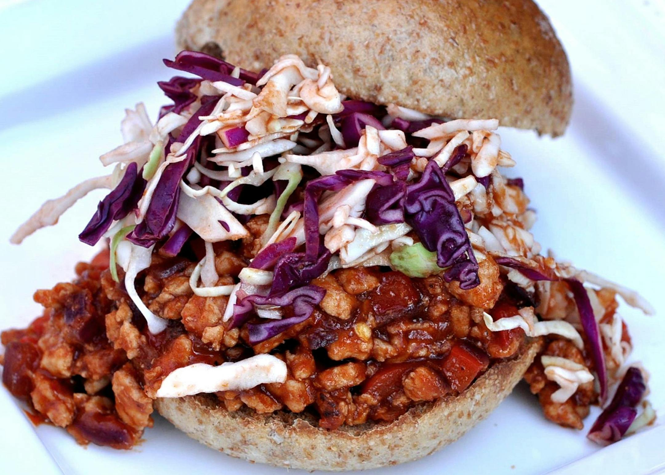 Using ground turkey makes these sloppy Joes a healthier alternative.