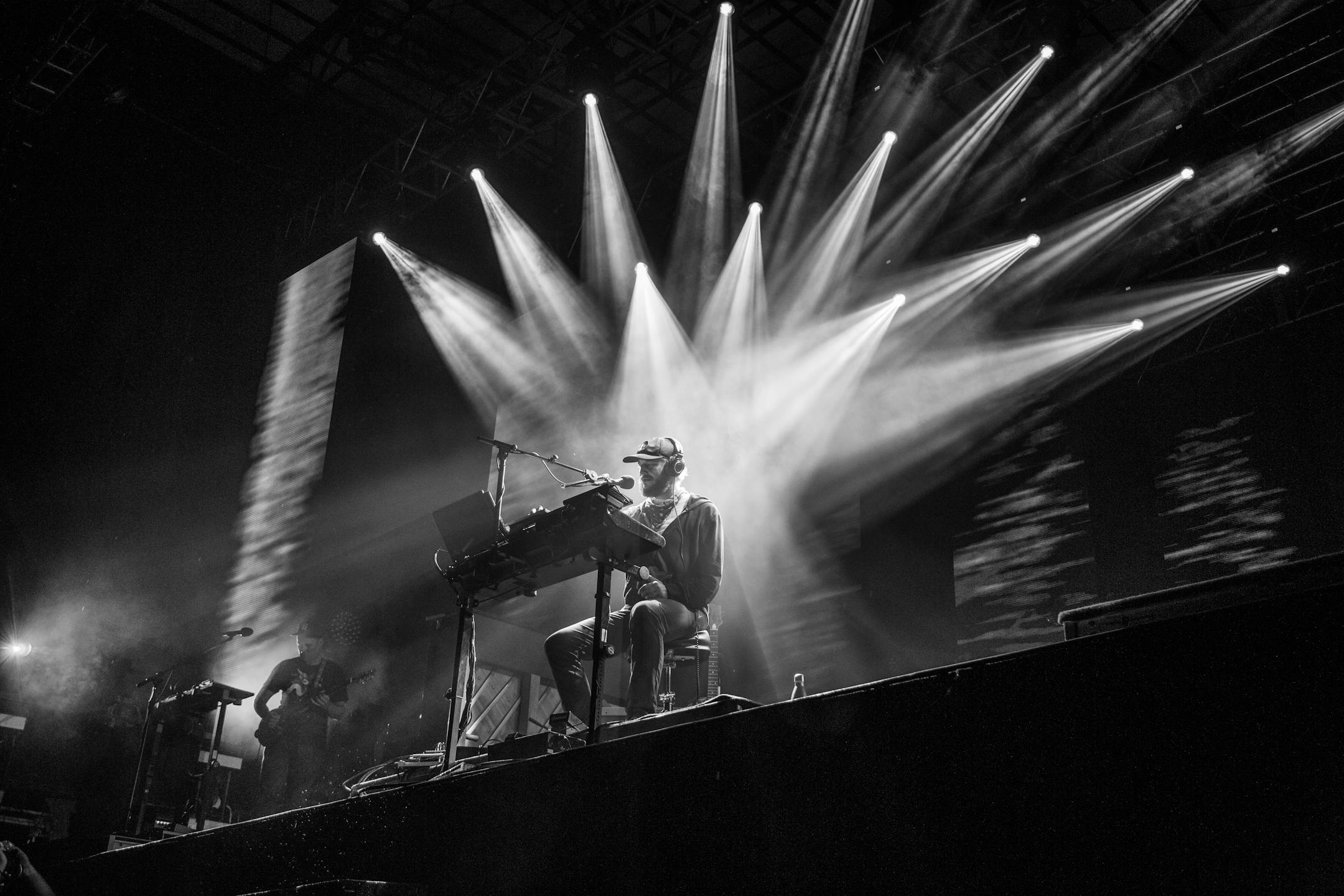 Justin Vernon performed the new Bon Iver record live Friday night at the Eaux Claires fest in his native Eau Claire, Wis. / Photo by David Szymanski