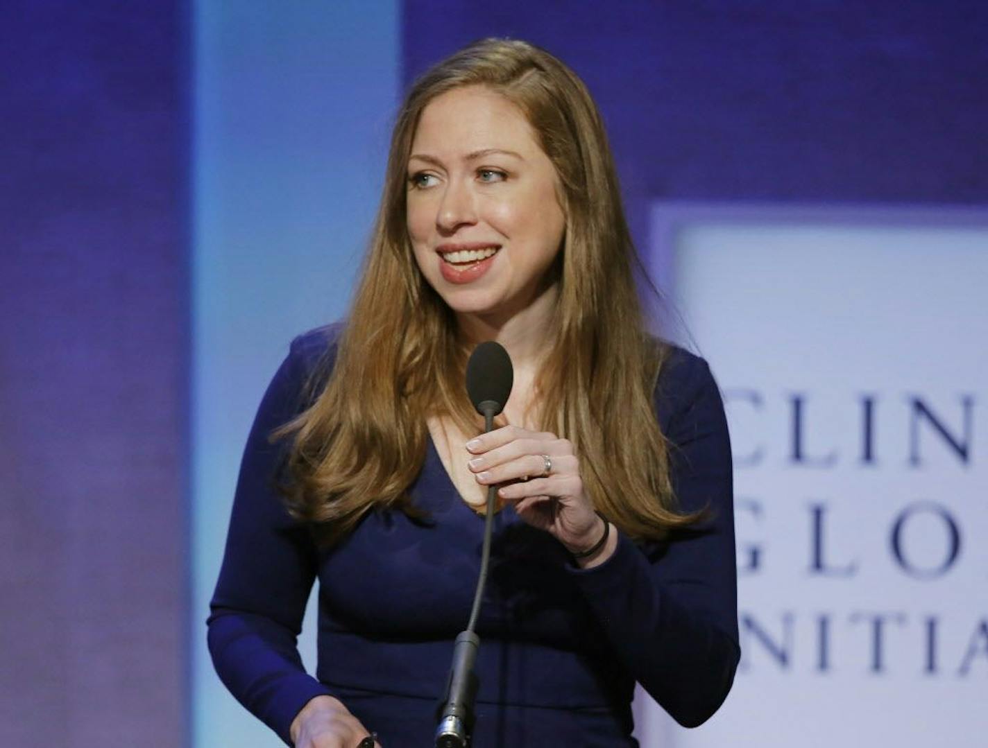 FilE - In this Sept. 19, 2016 file photo, Chelsea Clinton speaks at the Clinton Global Initiative in New York. Clinton has written a children�s book called, �She Persisted," to be released on May 30, 2017. The book will be illustrated by Alexandra Boiger.