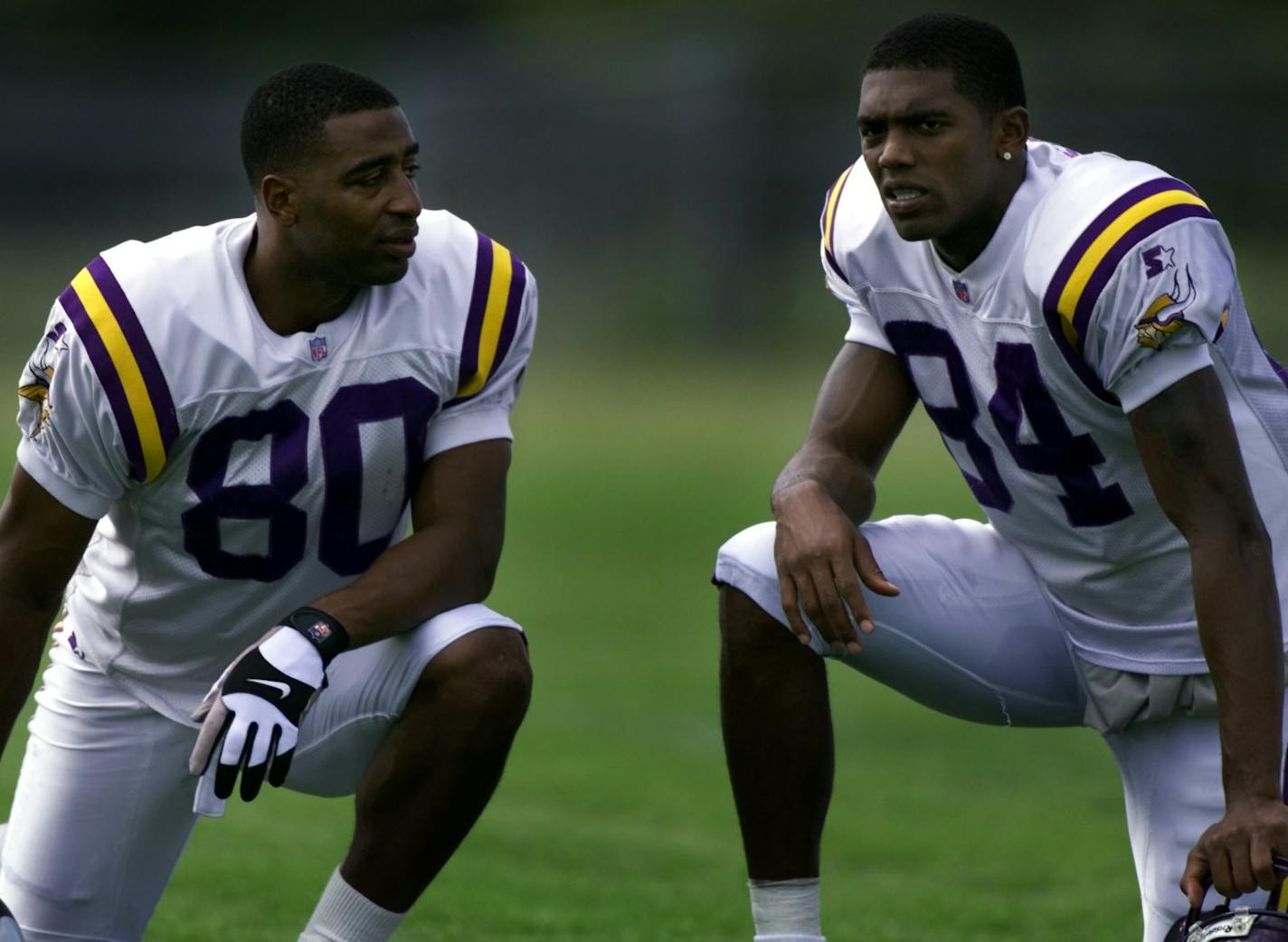 Vikings wide receivers Cris Carter and Randy Moss, in 2000.