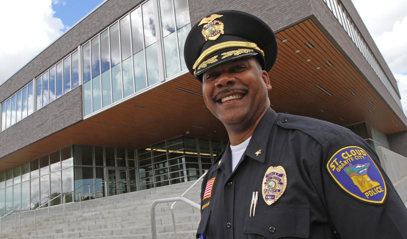 In August William Anderson became the first black police chief in St. Cloud, a city that historically had few black people and has a checkered racial history, including complaints by citizens of racial profiling. Photographed on 9/7/2012.] Bruce Bisping/Star Tribune bbisping@startribune.com William Anderson/source.