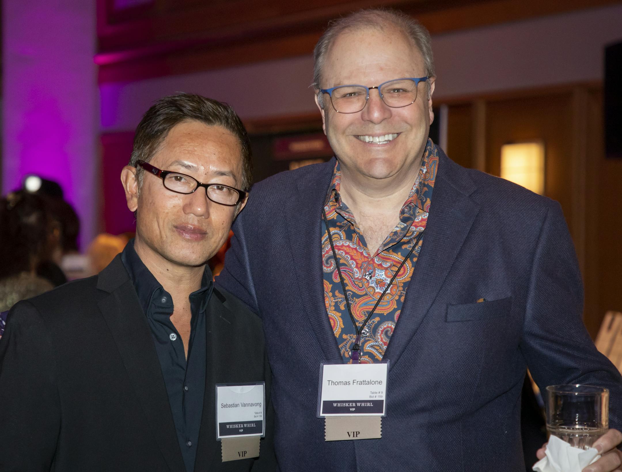 Sebastian Vannavong and Tom Frattallone at the 2020 Whisker Whirl benefit for the Animal Humane Society. [ Special to Star Tribune, photo by Matt Blewett, My Story Minnesota, matt@mystorymn.com, Feb. 22, 2020, International Market Square, Minneapolis, SAXO 1010220599 FACE030120