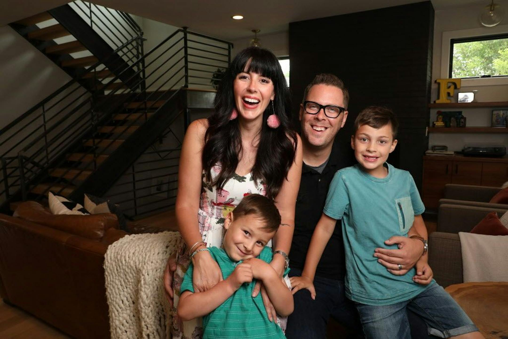 Heather and Brad Fox with their sons Wesley, left, and Graham.