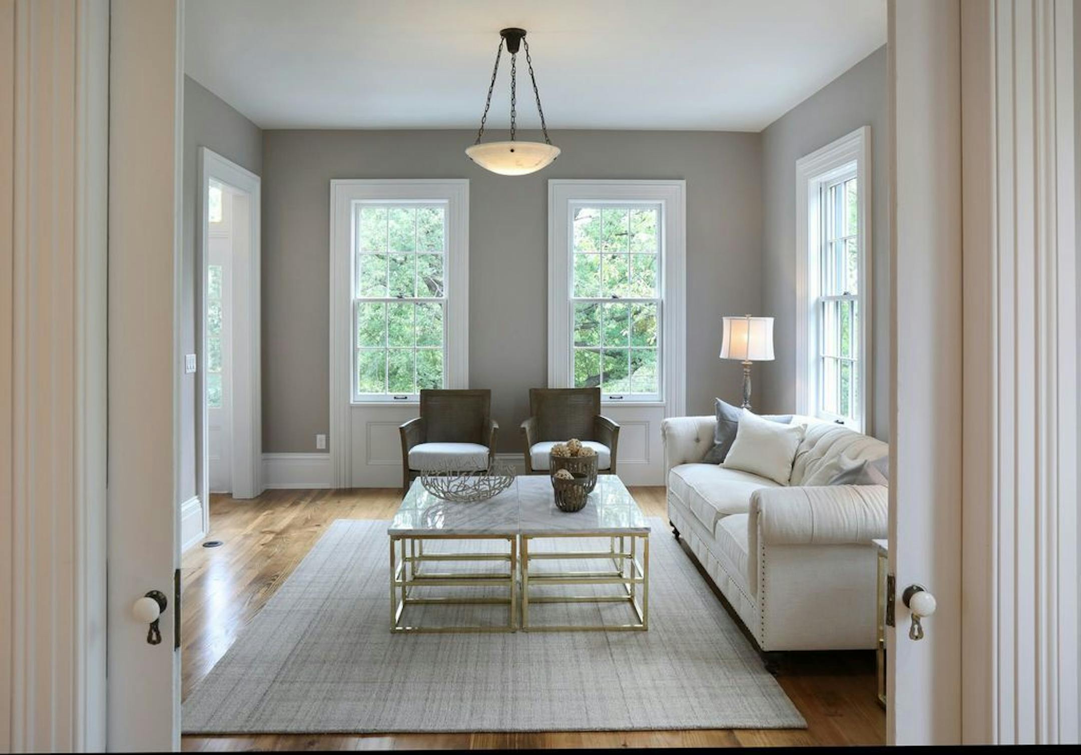 The living room.