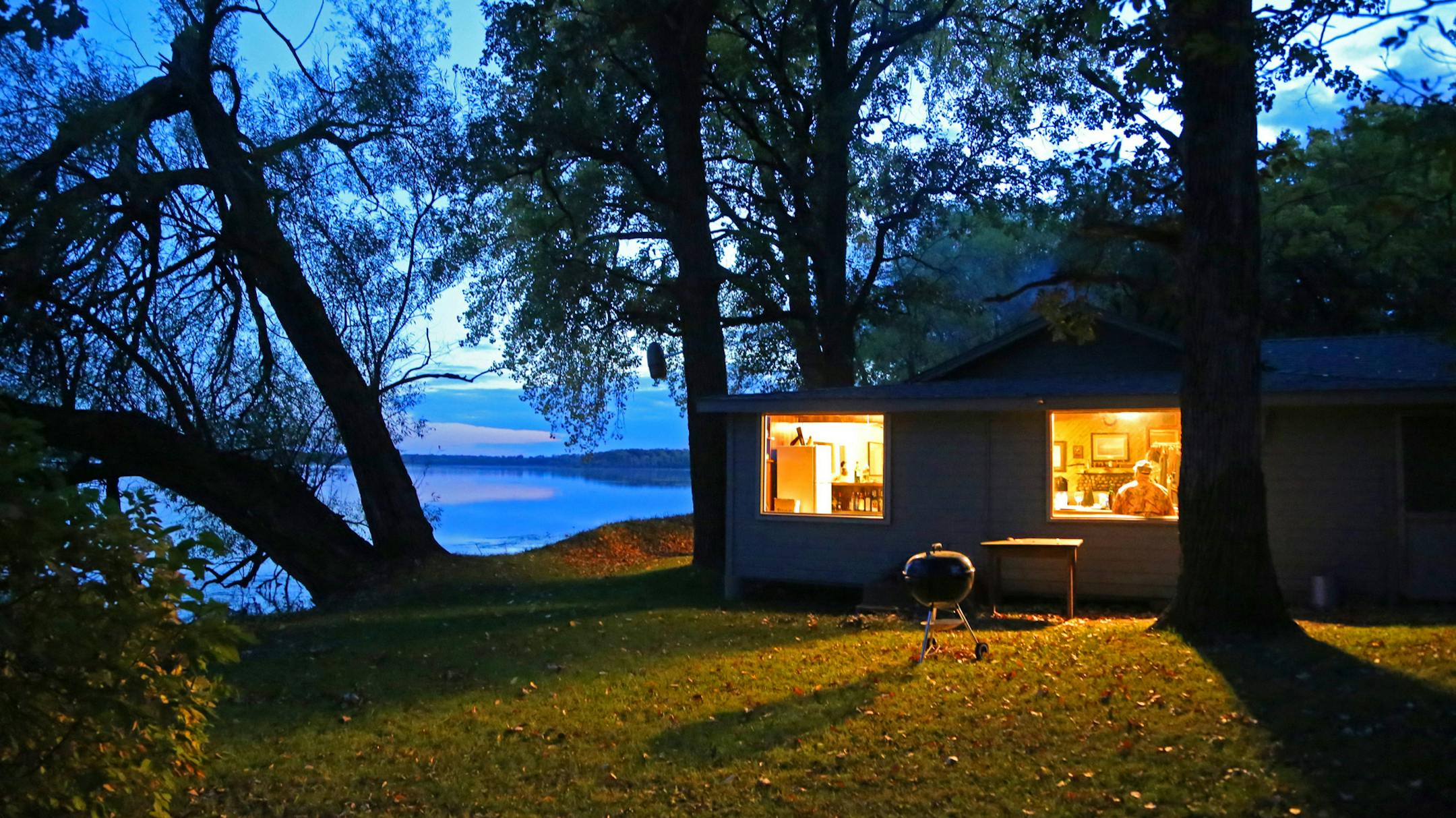 A duck hunting camp purchased by 3M Corp. on Lake Christina remains one of about 10 such camps on the lake near Ashby, Minn. The camp is now owned by 10 individuals, all present or retired employees of 3M.