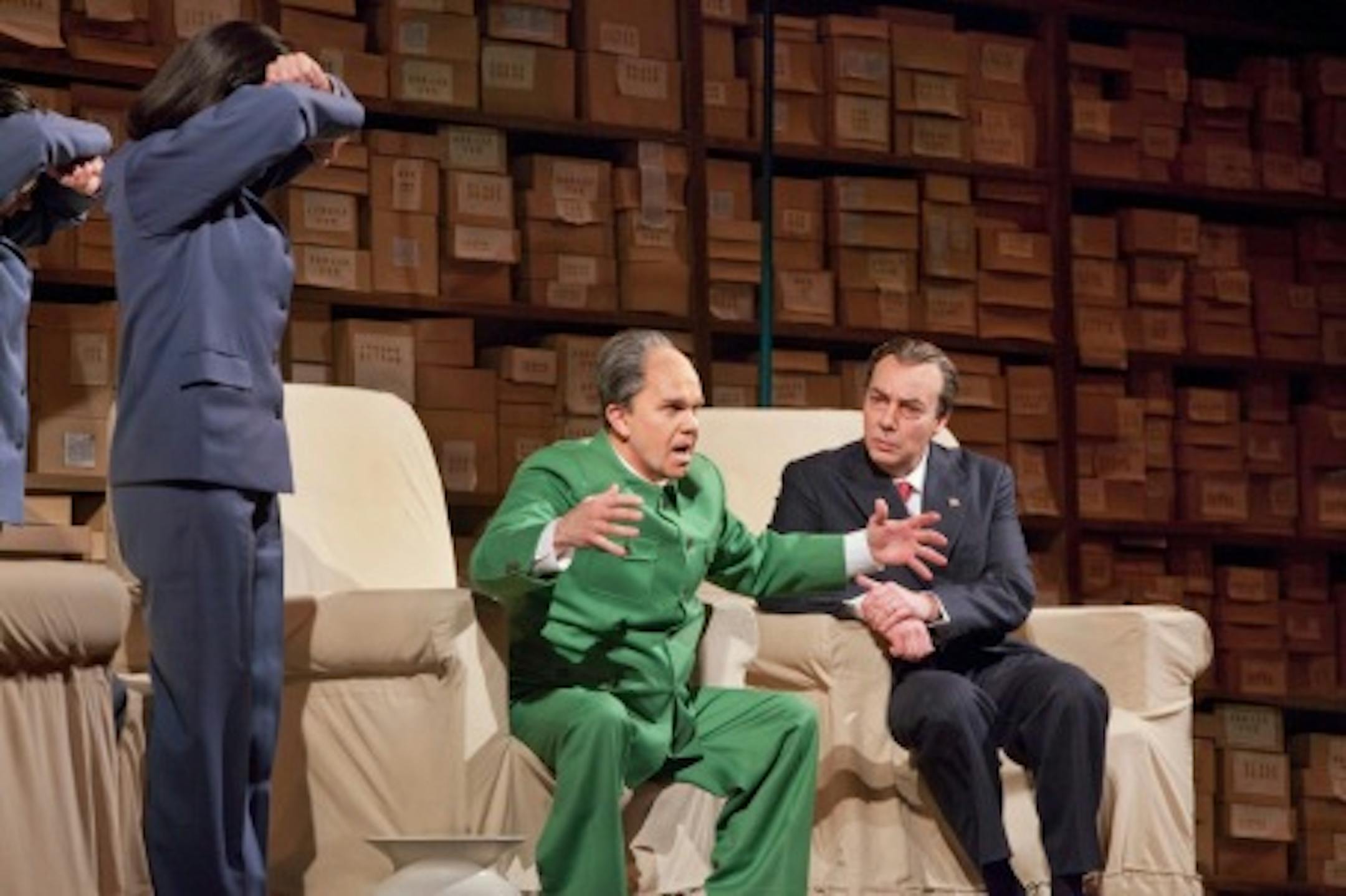 Robert Brubaker as Mao and James Maddalena as Nixon  in "Nixon in China." /  Photo courtesy Metropolitan Opera