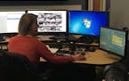 Emergency dispatcher Jo Richmond demonstrated how the new "Text-to-911" service works at the University of Minnesota's emergency communications center