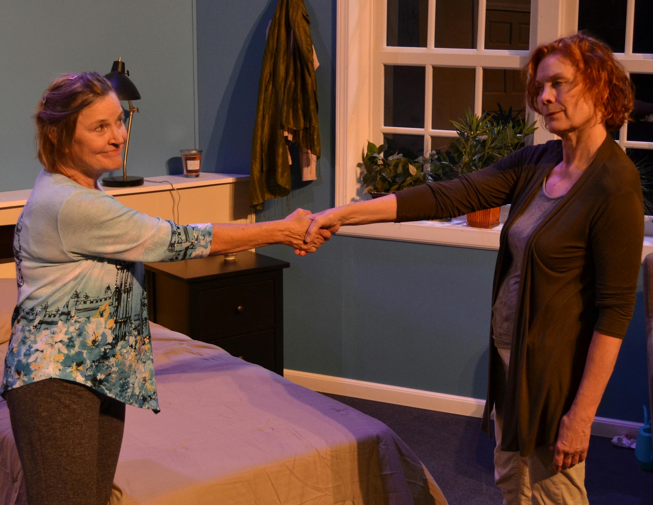 Mary Alette Davis and Alison Edwards struggle to come to an agreement over prime senior living real estate in "Ripcord."