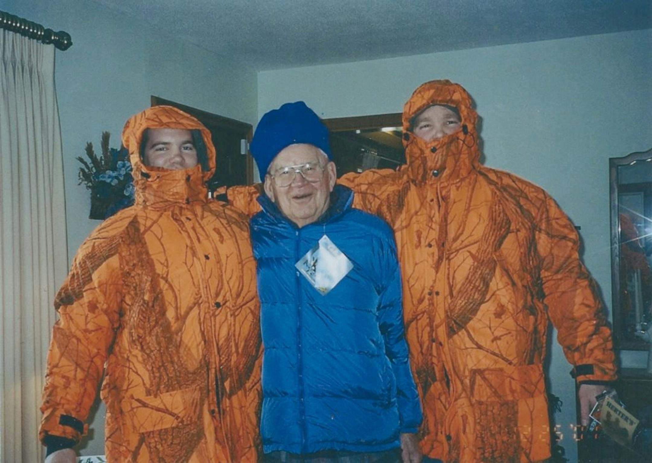 John Feyo hammed it up with grandsons Ken and John in 2002.