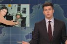 On "Saturday Night Live," Sen. Al Franken was a focus of the Weekend Update segment.