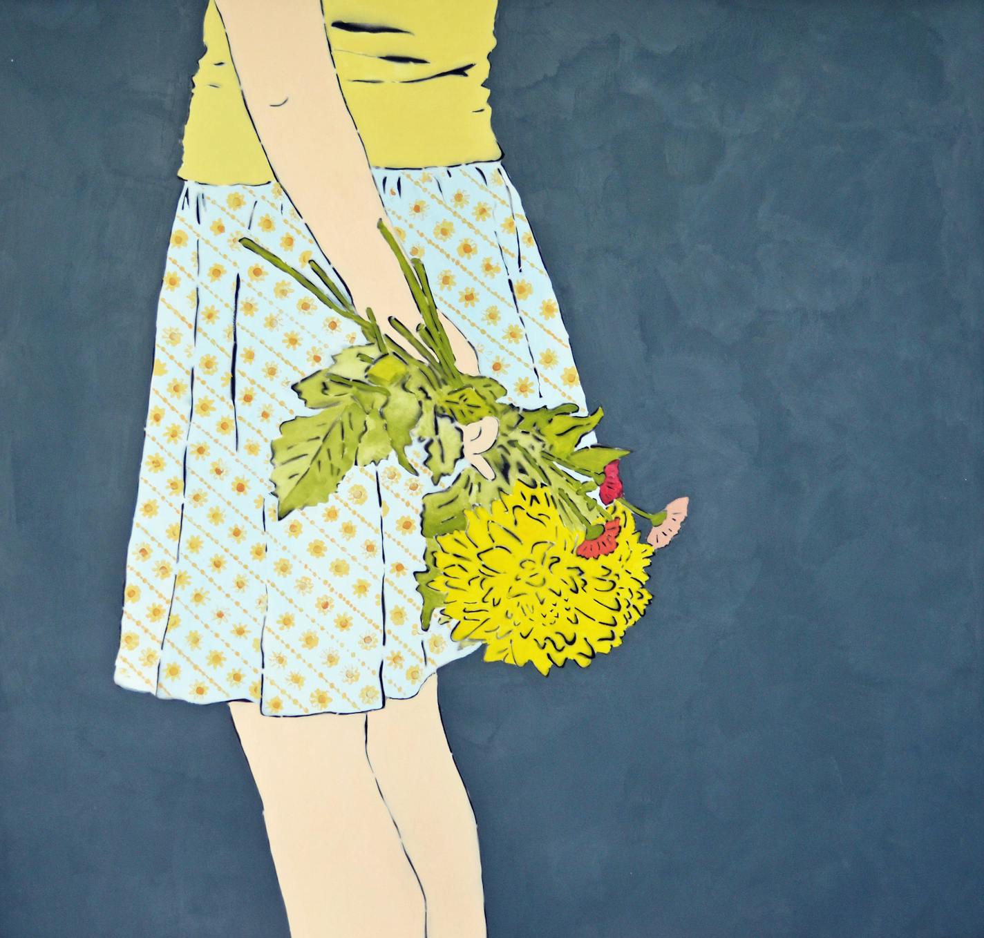 Amy Rice features flowers in her paintings, such as "Garden Gifts" on display at Groveland Gallery.