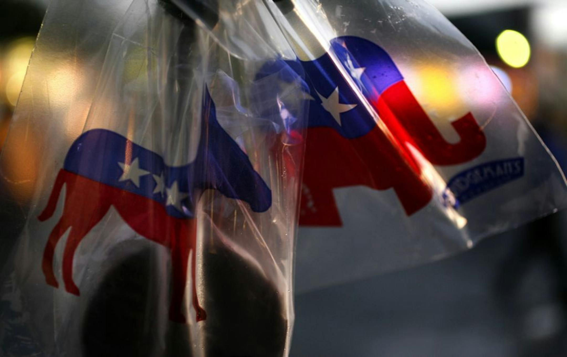 Steve Rice � srice@startribune.com St. Paul, MN 08/24/2006 - Political Pops are placed in bags with the DFL logo and the Republican logo, they have an Independent party bag but used the wrong logo. The goal of the booth is to raise money for DFL candidates in Senate District 67.