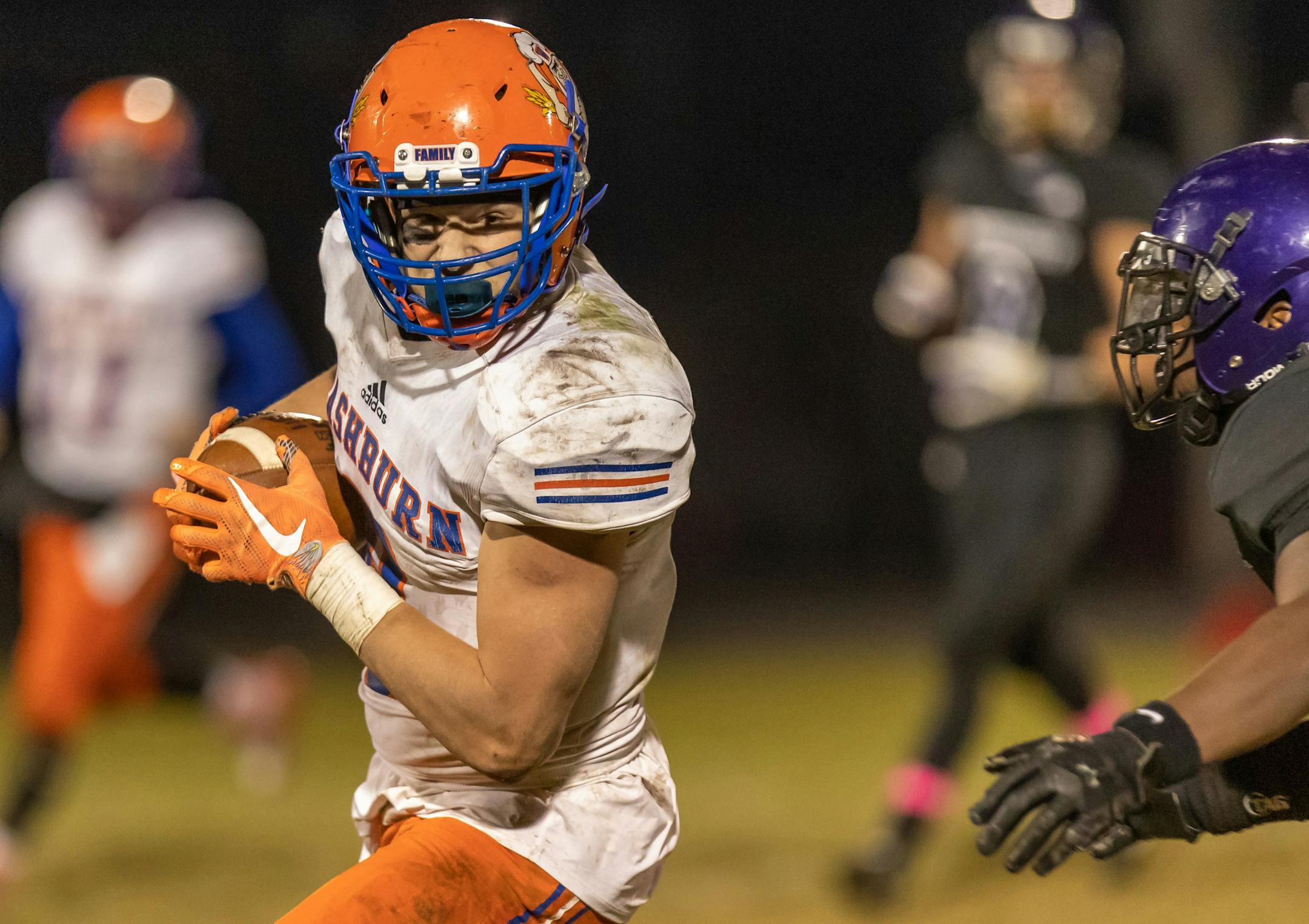 Nyle Dickel of Minneapolis Washburn carried the ball in a recent game against Minneapolis Southwest. Photo by Steve Kotvis, f/go ORG XMIT: MIN2011091918430311