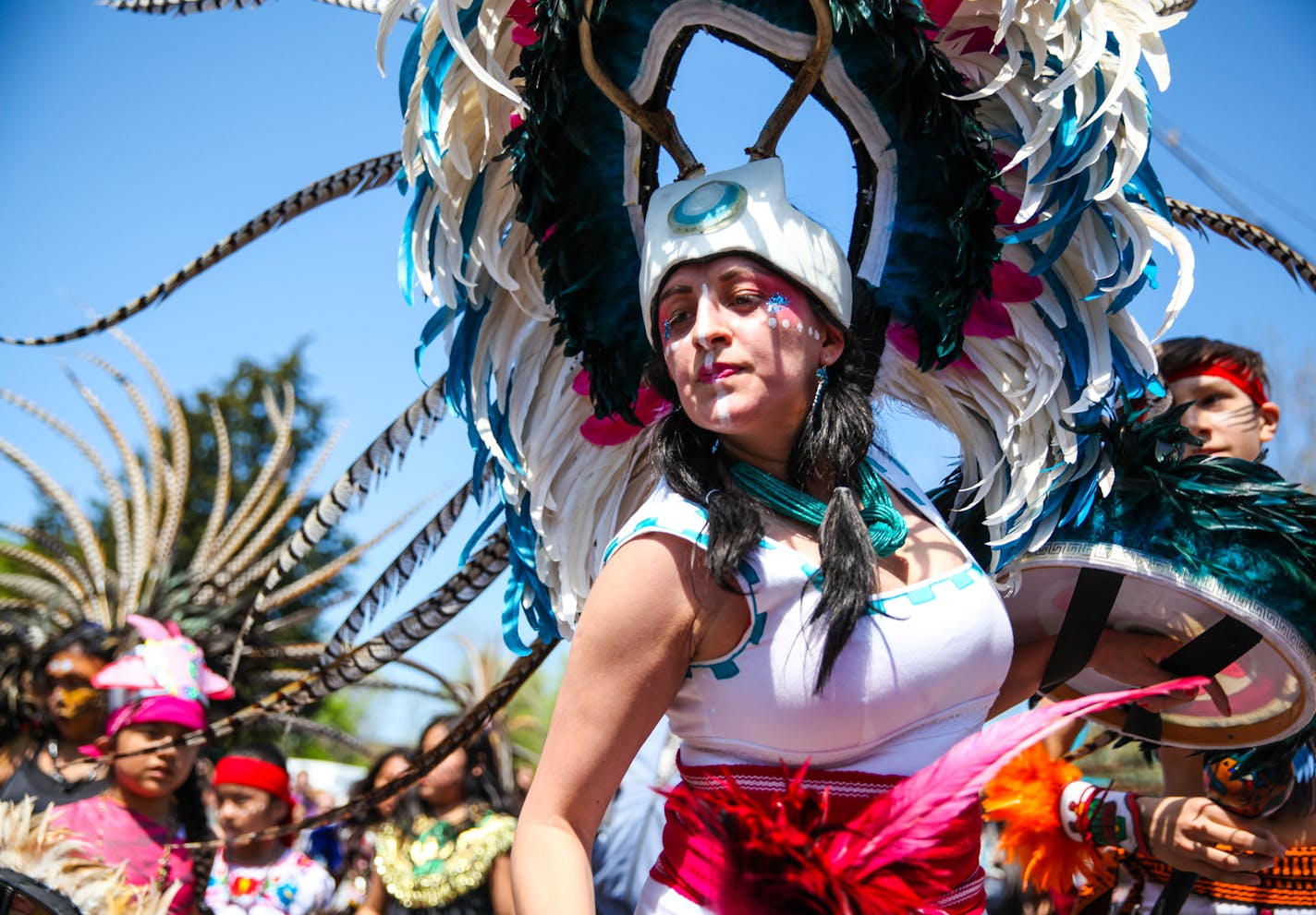 The performer on the parade. ] XAVIER WANG &#xa5; xavier.wang@startribune.com The MayDay Parade on Sunday May 7, 2017 travels from 25th St. E. toward Powderhorn Park in Minneapolis.