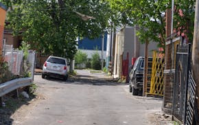 The alley behind Panaderia San Miguel bakery seen in Minneapolis on Wednesday. A man shot dead in a south Minneapolis alley overnight was the city's 1