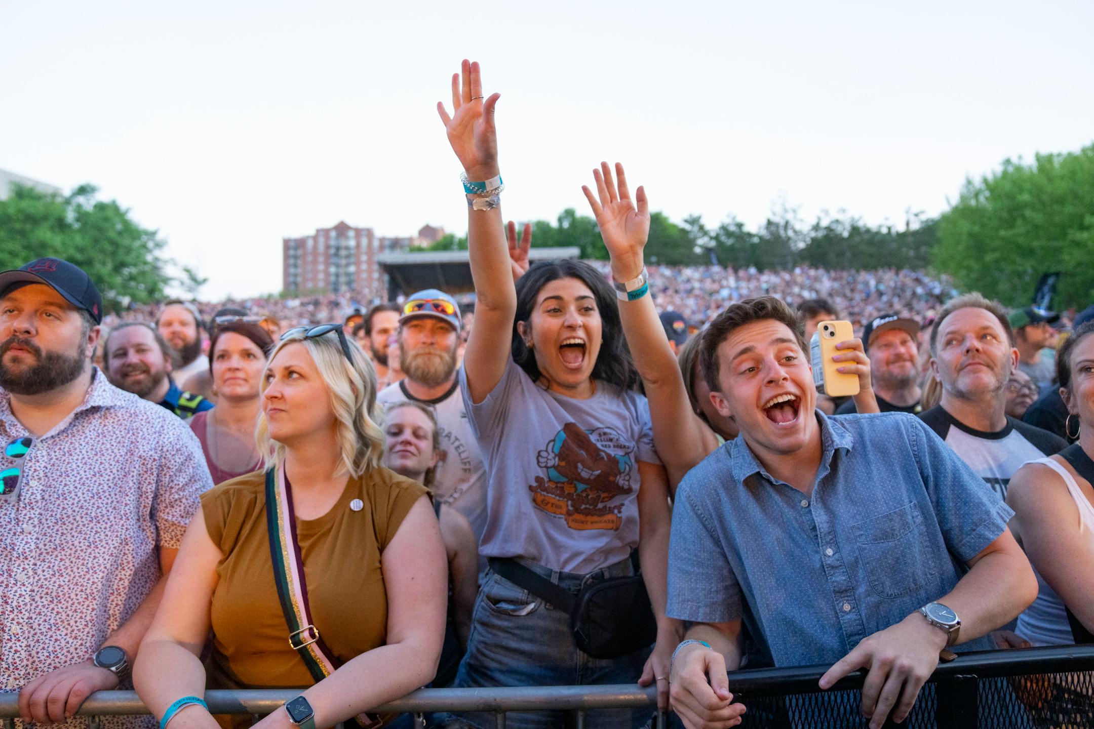 Thousands of people listen as Nathaniel Rateliff & the Night Sweats performs during Rock the Garden.
