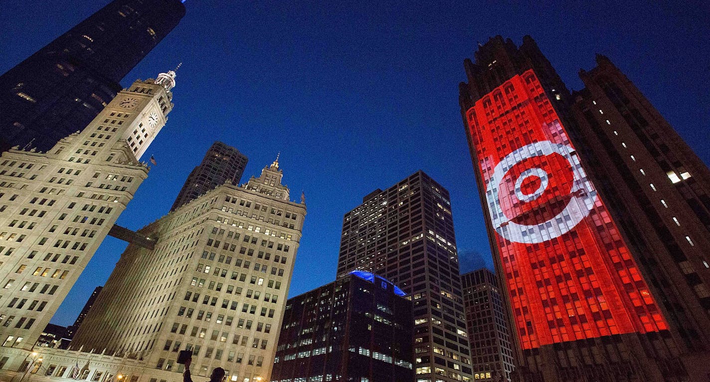 CHICAGO, IL - AUGUST 01: A general view at the Chicago Tribune Bulding Light Installation at the Target MLS All-Star Fan Engagement on August 1, 2017 in Chicago, Illinois. (Photo by Jeff Schear/Getty Images for Target Corp) ORG XMIT: 775010621