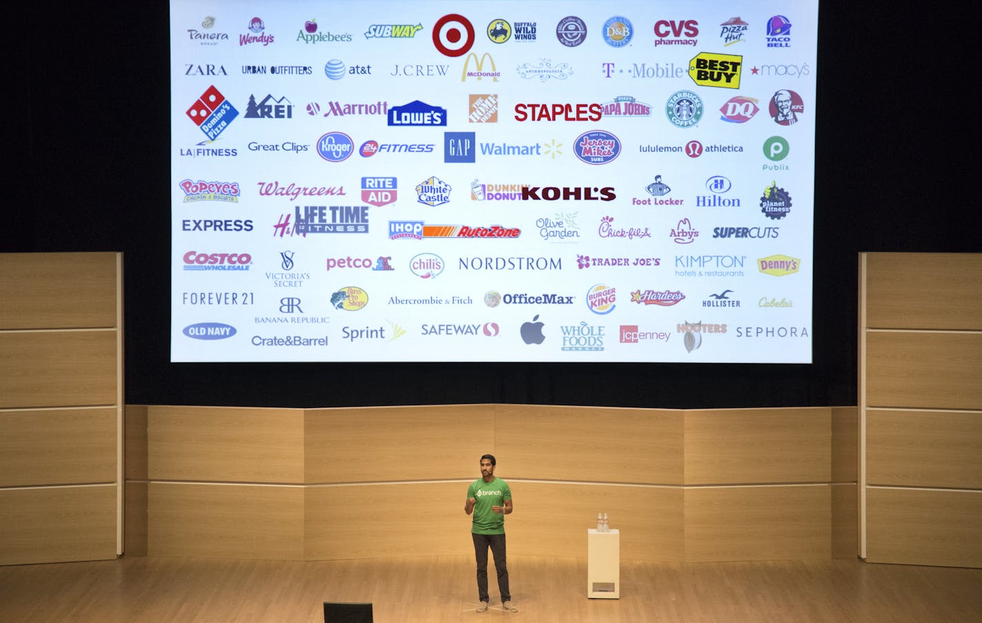 Atif Siddiqi co founder of Branch Messenger spoke during Target's Techstars demo day at Orchestra Hall. ] CARLOS GONZALEZ cgonzalez@startribune.com - September 20, 2016, Minneapolis, MN, Orchestra Hall, final pitches from the 10 startups in Target's Techstars accelerator and find out who is moving to Minneapolis and who has landed other partnerships with the retailer