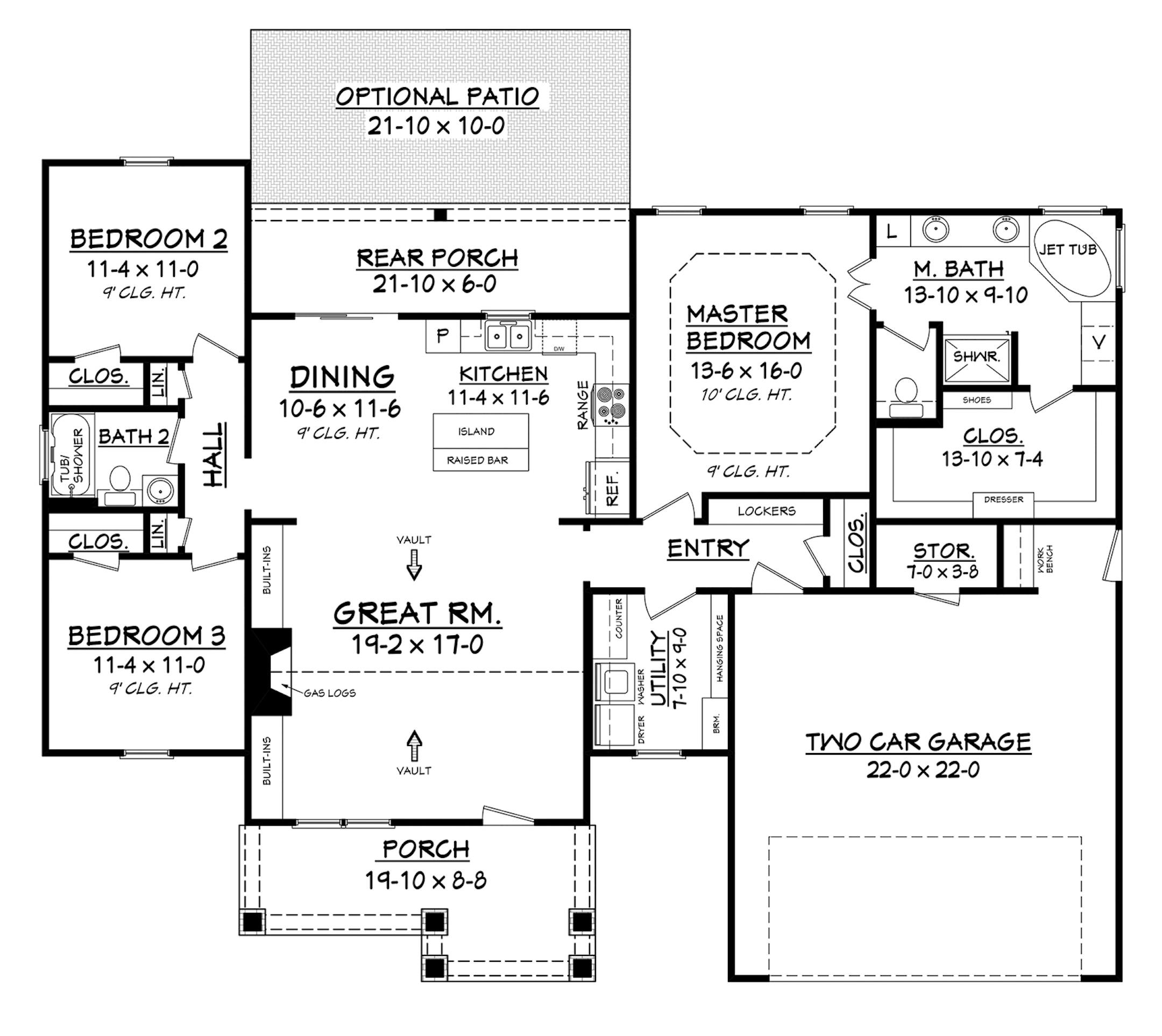 Home plan: Ranch home reinvented for today.