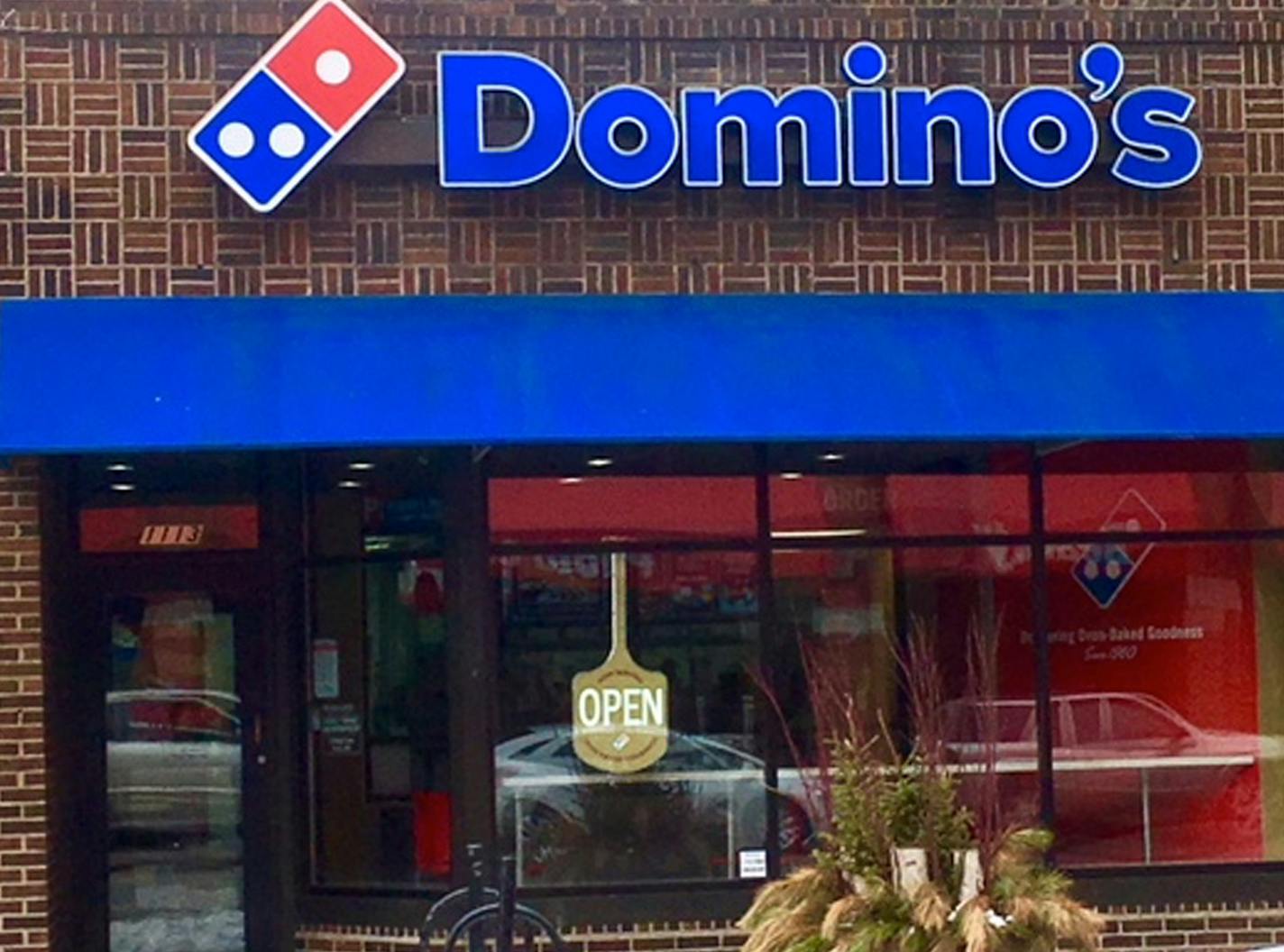 Domino's in the 1100 block of Hennepin Avenue S. One of its drivers was shot Saturday.