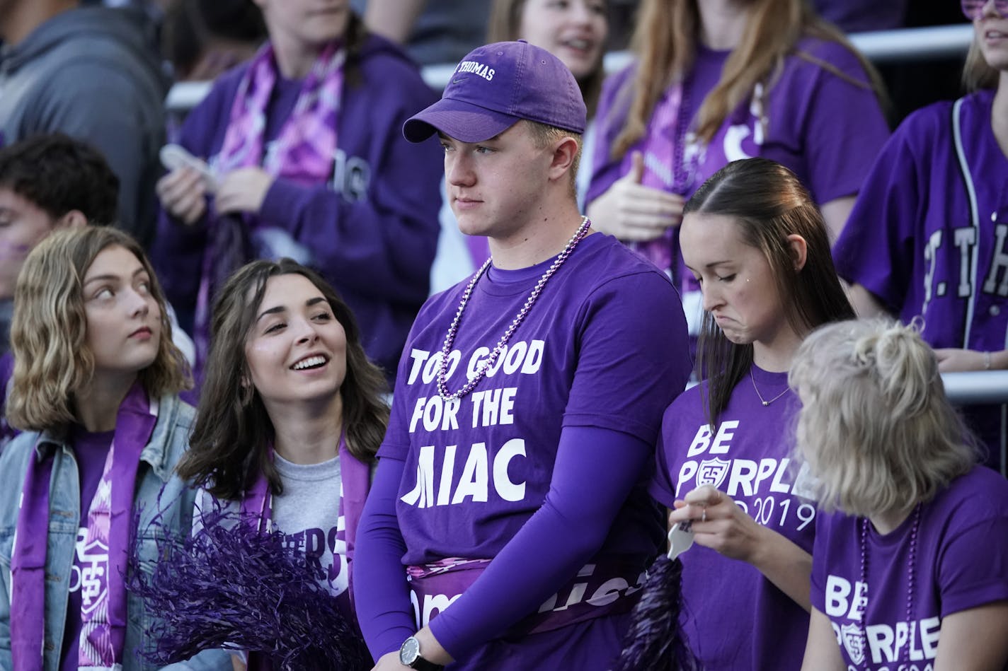 St. Thomas is set the leave the MIAC after next season. ] MARK VANCLEAVE &#xa5; St. John's University played the University of St. Thomas on Saturday, Oct. 19, 2019 at Allianz Field in St. Paul. St. John's defeated St. Thomas 38-20.