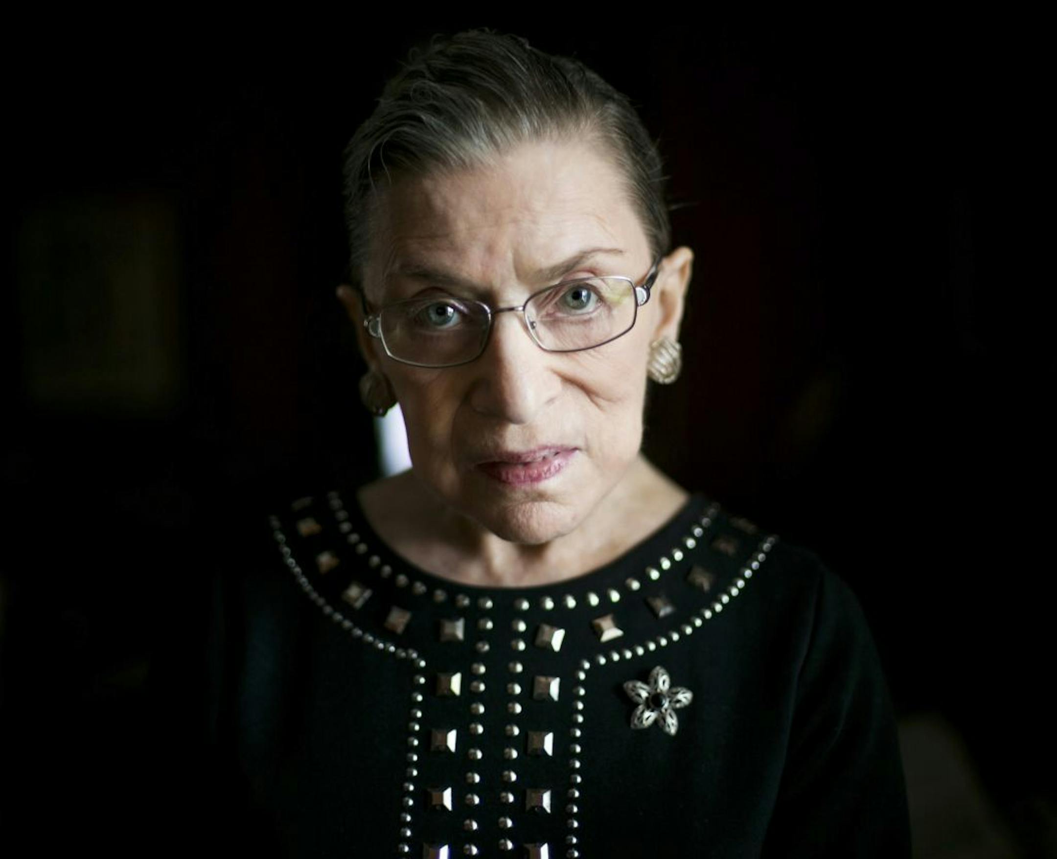Justice Ruth Bader Ginsburg in her chambers in Washington, Aug. 23, 2013. Ginsburg, 80, vowed in an interview to stay on the Supreme Court as long as her health and intellect remained strong, saying she was fully engaged in her work as the leader of the liberal wing of what she called "one of the most activist courts in history." (Todd Heisler/The New York Times) ORG XMIT: MIN2013082414454512