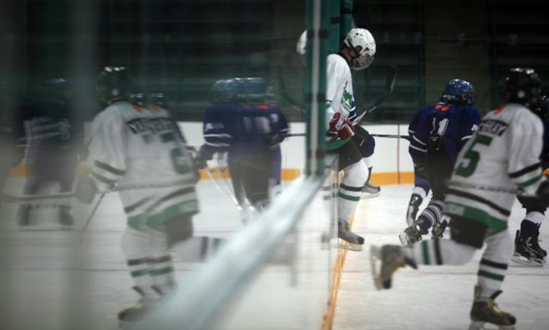 Edina White and Minnetonka Blue, two teams in District 6 of Minnesota Hockey Inc., changed shifts during their recent game at Braemar Arena in Edina. Minnesota Hockey is being sued by Minnesota Made Hockey Inc. over limits on winter league play