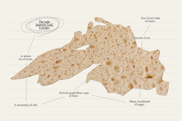 The supersized ingredients of the Lake Superior Loaf.