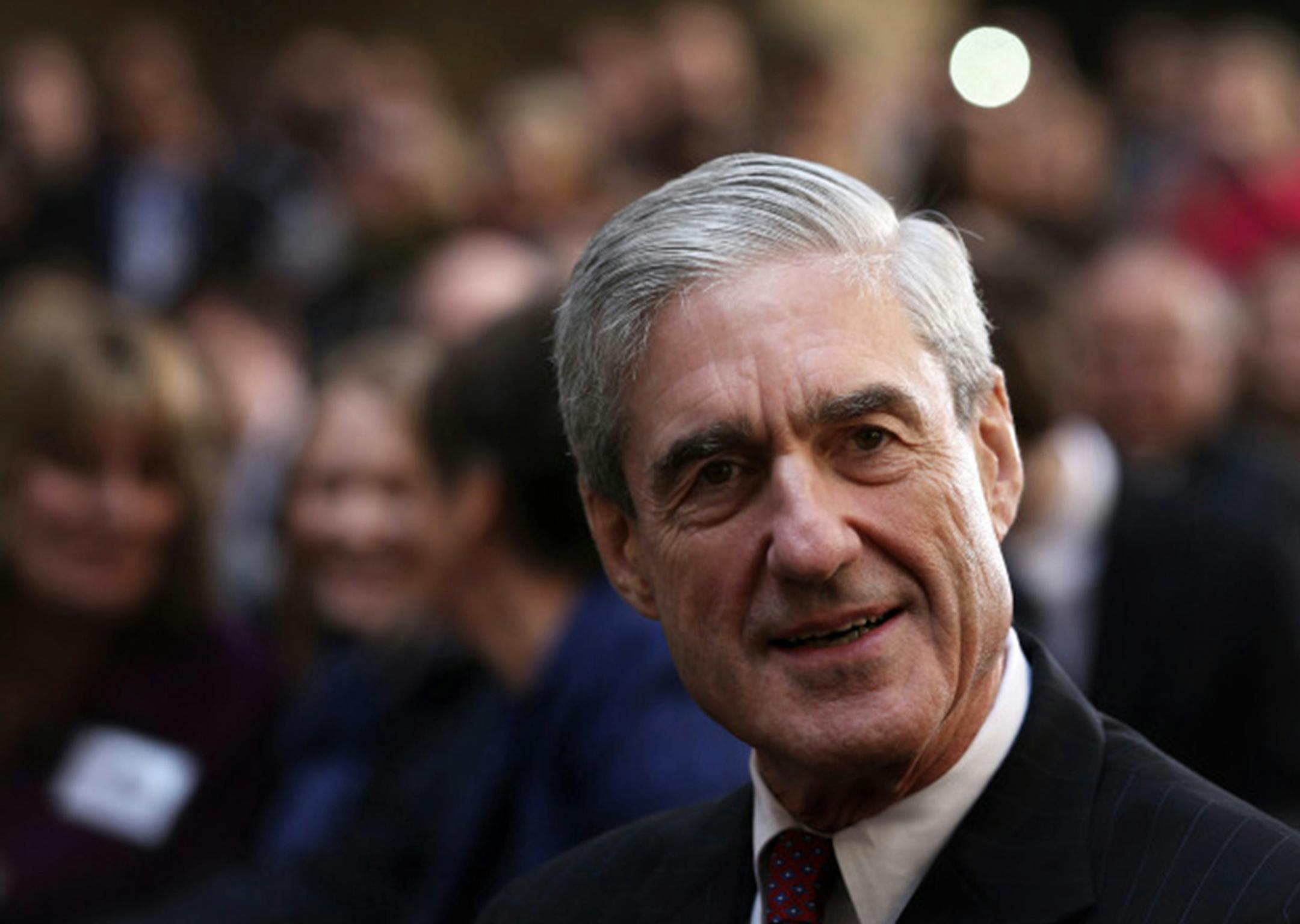 Former FBI director Robert Mueller attends the ceremonial swearing-in of FBI Director James Comey at the FBI Headquarters Oct. 28, 2013 in Washington, D.C. (Alex Wong/Abaca Press/TNS) ORG XMIT: 1217680