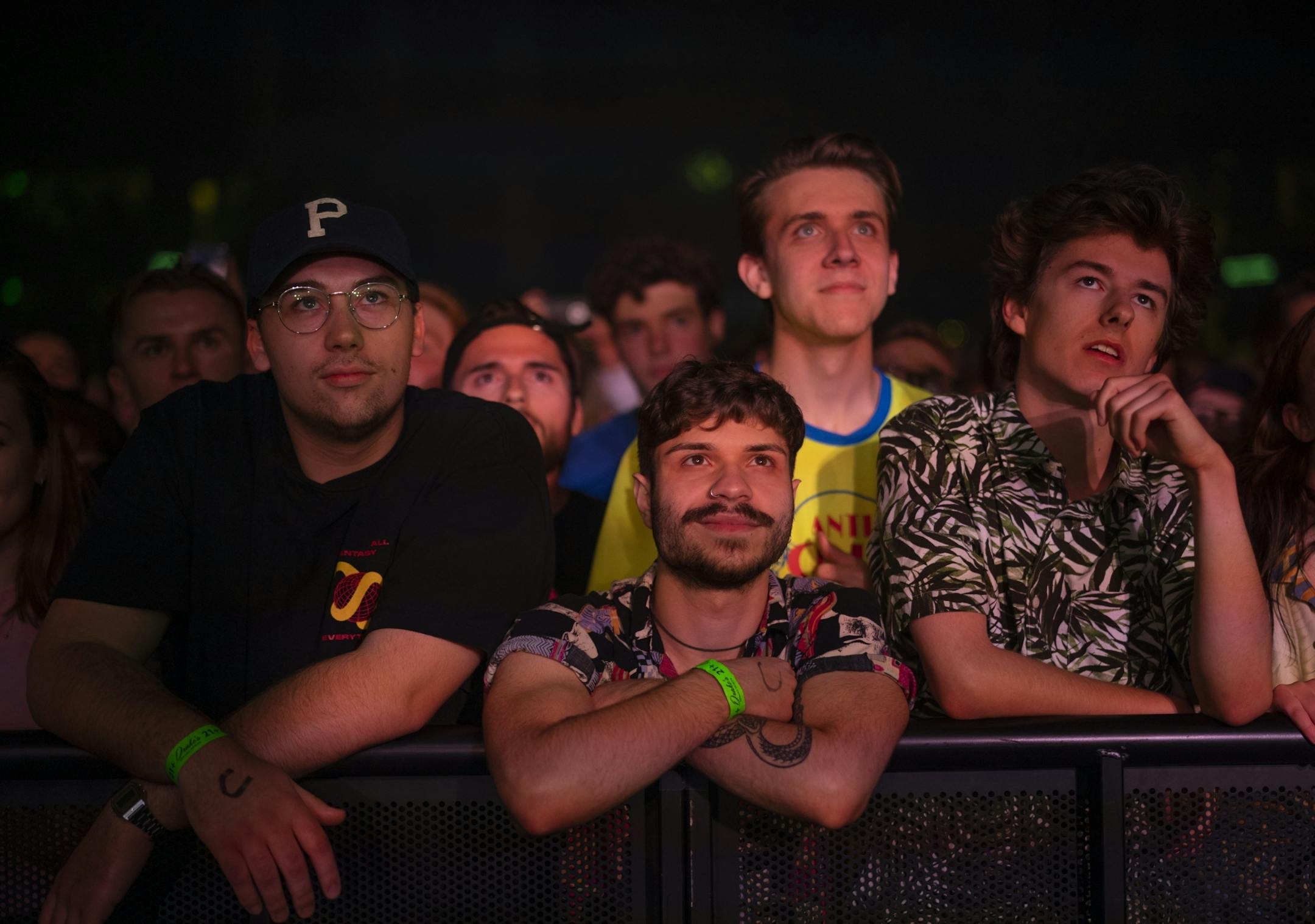 Vampire Weekend fans in front of the stage early in the show.