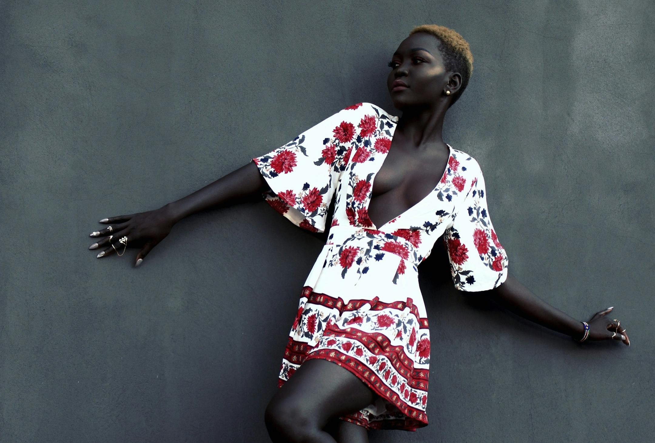 Sudanese model Nyakim Gatwech lives in Minneapolis.