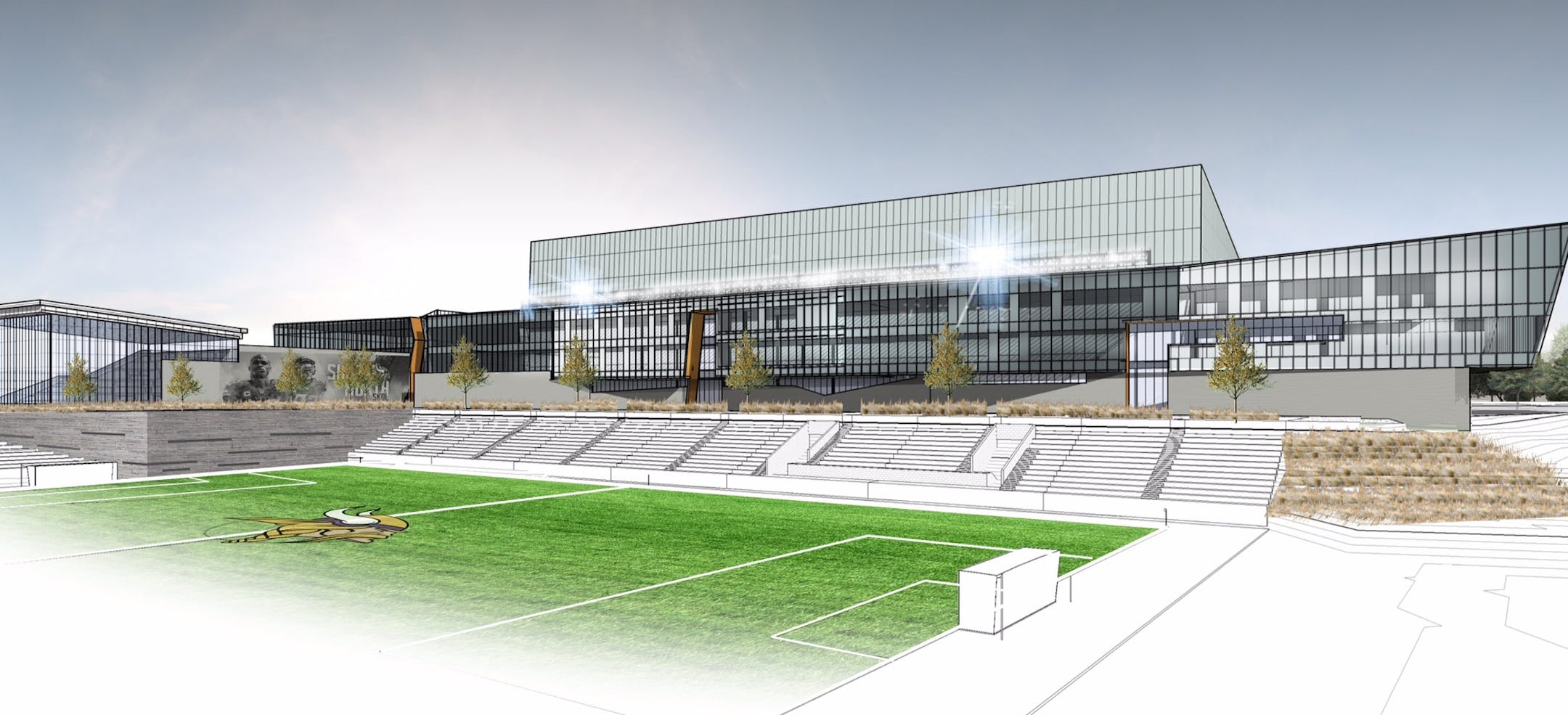Proposed new MInnesota Vikings headquarters and practice facility in Eagan.