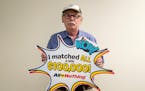 Jeffrey Bock, winner of $100,000 in a lottery game this week. He won $20,000 with a scratch-off ticket in January