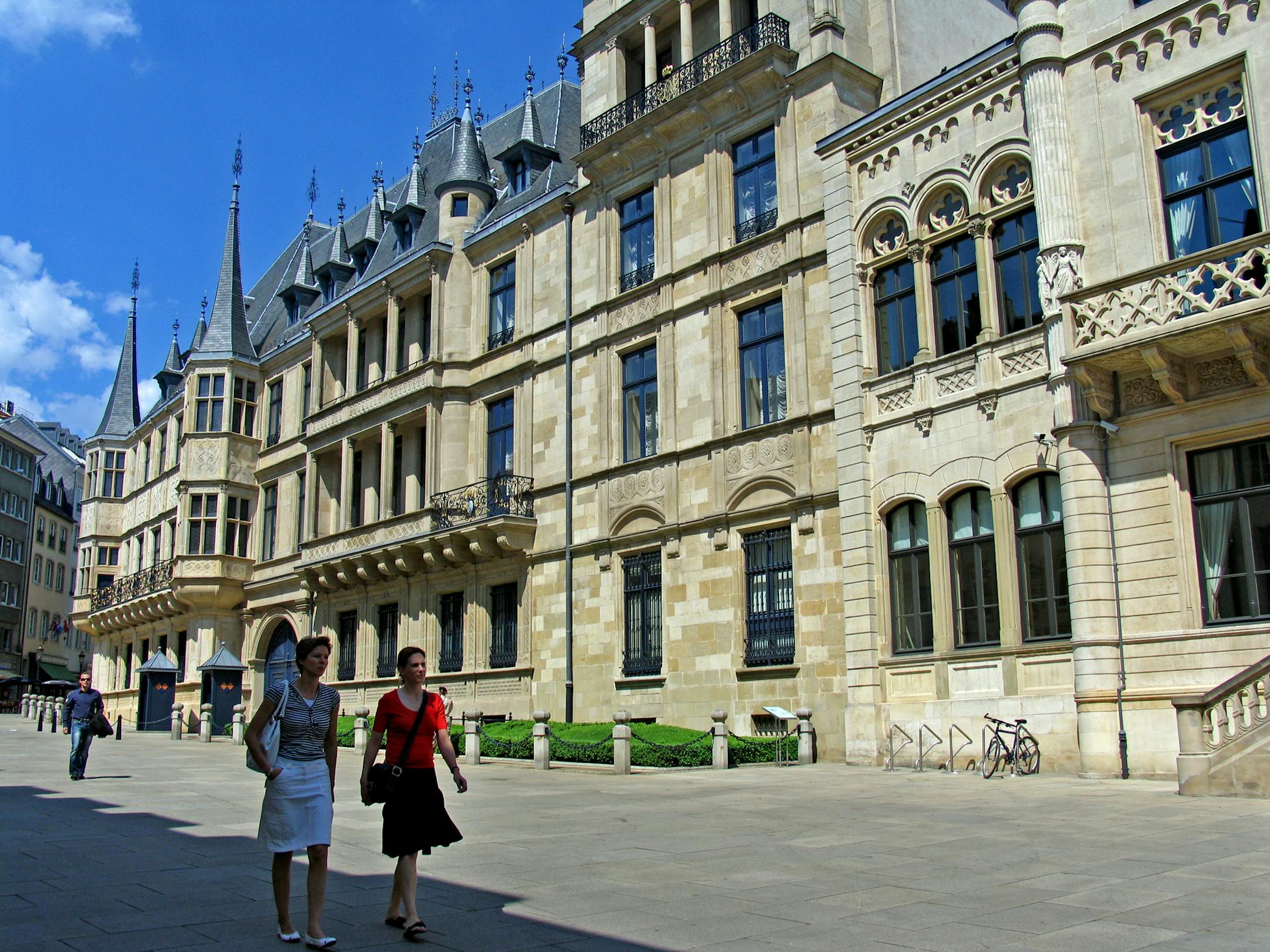 The Grand Ducal Palace of Luxembourg, a country about the size of Rhode Island at 998 square miles, is in the historic center of Luxembourg City.