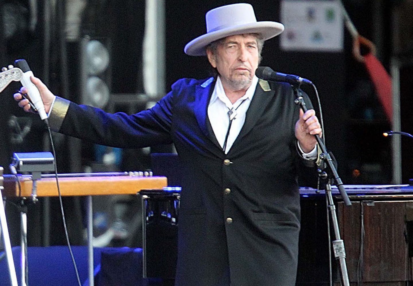 July 22, 2012: Bob Dylan performing on at "Les Vieilles Charrues" Festival in Carhaix, western France.