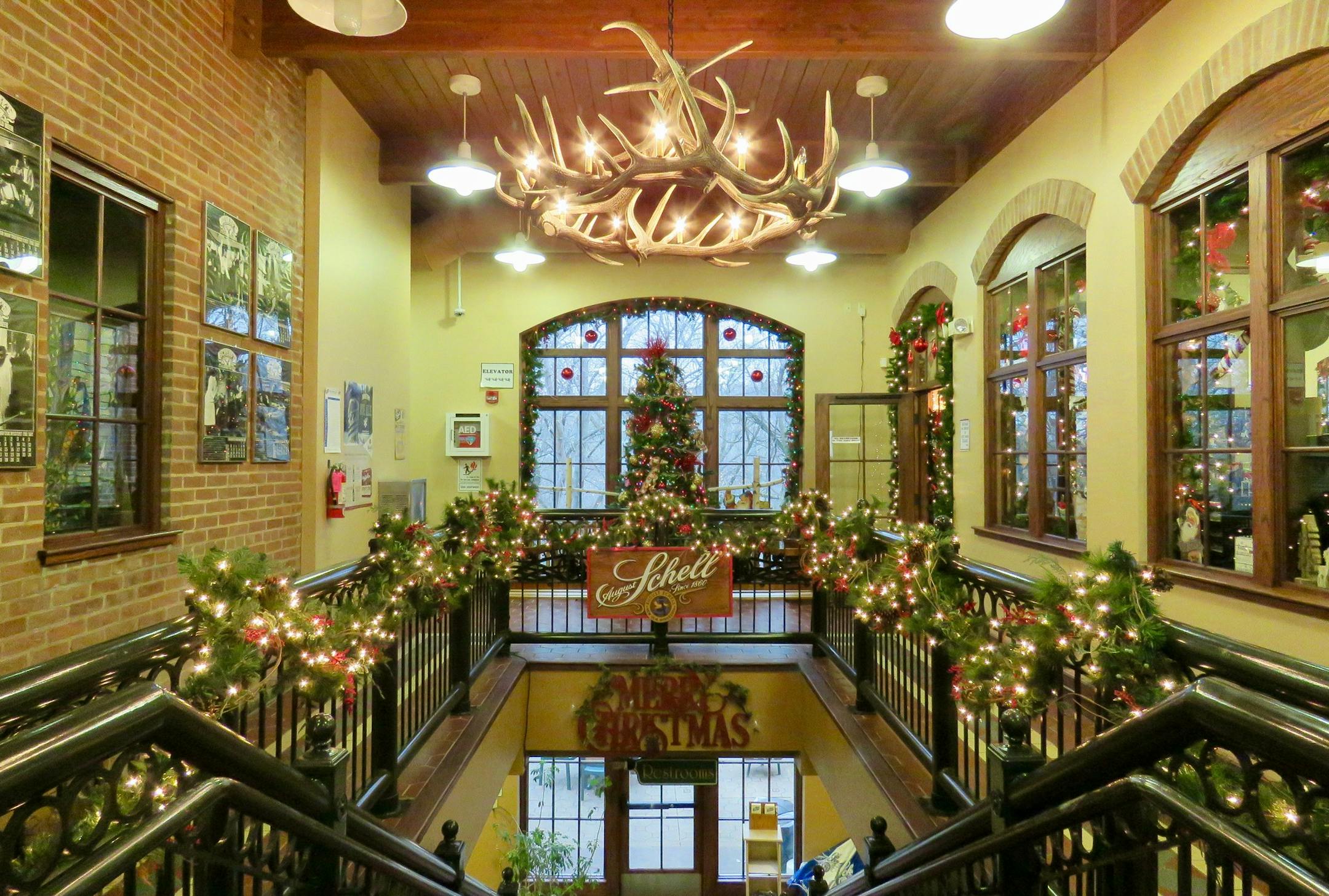 Schell's Brewery in New Ulm is decked out for the holidays.