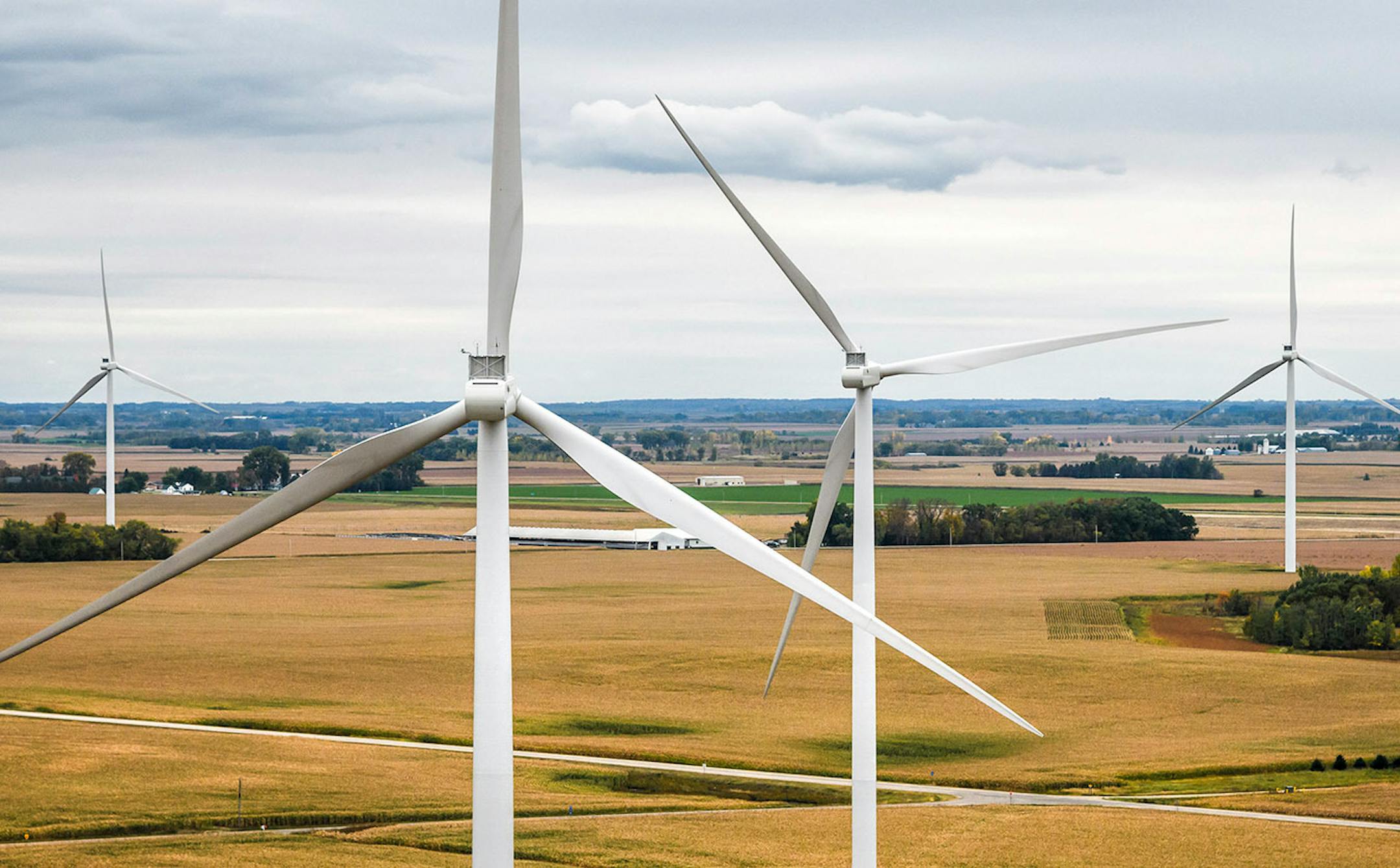 Vestas wind turbines at Black Oak Wind.