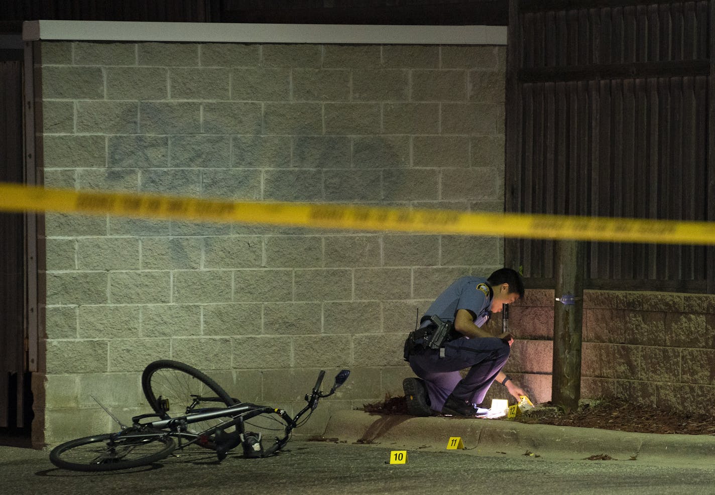 A St. Paul Police officer investigated the scene of a double shooting off Pascal St. in St. Paul Sunday night. ] JEFF WHEELER &#x2022; Jeff.Wheeler@startribune.com Two people were reportedly shot Sunday night, October 20, 2019 in a parking lot north of University Ave. at Pascal St. not far from Allianz Field where a MN United FC playoff game was taking place. St. Paul Police investigators were working the scene Sunday night.